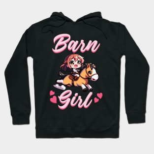 Barn Girl I Equestrian Pony Horse Fan Hoodie